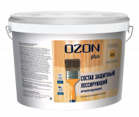 Антисептический защитный лессирующий лак для дерева OZON Plus ЛАП-9,0  9л обычная