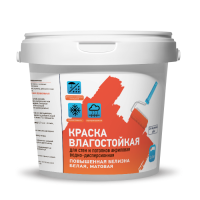 Краска интерьерная водно-дисперсионная ВД-АК-230М-1,4 белая 0.9л морозостойкая