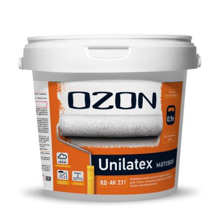 Краска влагостойкая акриловая OZON Unilatex ВД-АК 231 4.2 кг