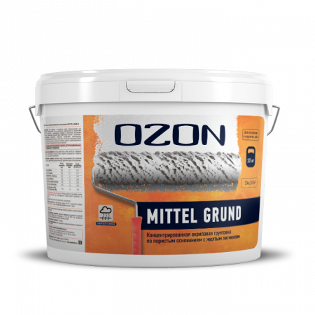 Грунтовка для газобетона и впитывающих оснований OZON Mittelgrund ВД-АК 017 Грунтовка для газобетона и впитывающих оснований OZON Mittelgrund ВД-АК 017