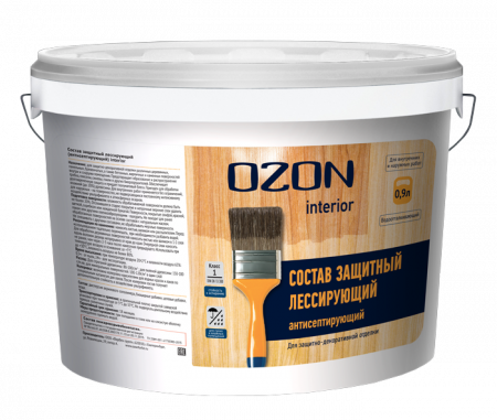 Антисептический защитный лессирующий лак для дерева OZON