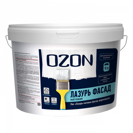 Лак "Лазурь матовая фасад" OZON Лак "Лазурь матовая фасад" OZON