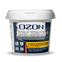 Краска фасадная OZON Fassadenfarbe ВД-АК-112С(-10)-1,2 С (бесцветная) 0,9л для работ при -10°С