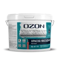 Краска фасадная акриловая стойкая OZON Basic ВД-АК-110(-10)-3,9 белая 2,7л для работ при -10°С