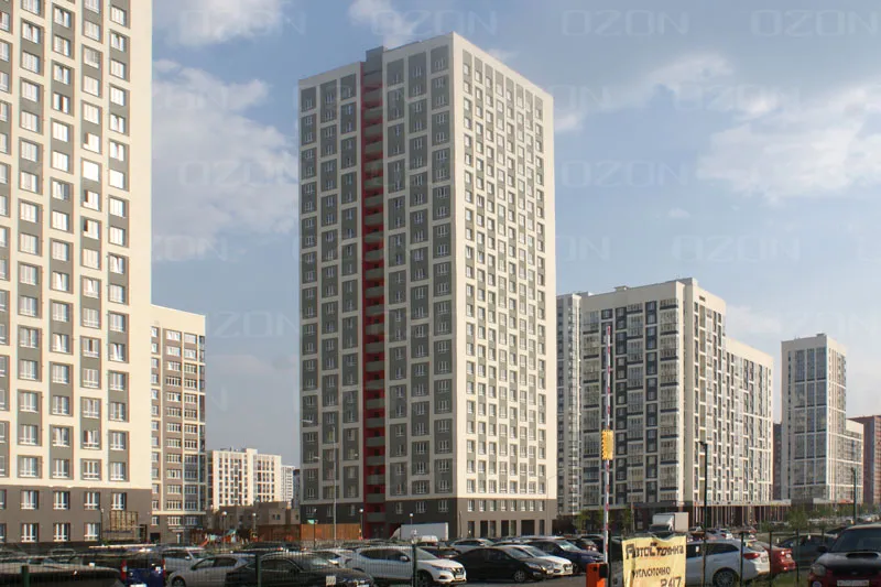 Фасад ЖК Квартал Близкий на Сахарова / Рябинина / Парина Фасад ЖК Квартал Близкий на Сахарова / Рябинина / Парина